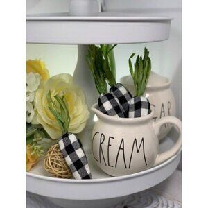 Easter Mini Carrots Decor Buffalo Check Bowl Vase Filler Scatter Farmhouse Black